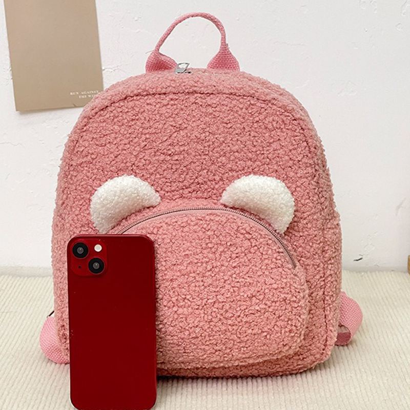 Custom Plush Bear Ear Backpack